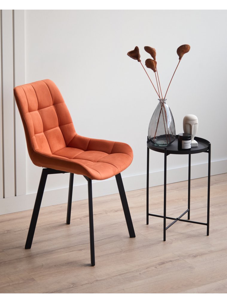 Стул на металлокаркасе Челси 360 П терракотовый (zd 432) / черный