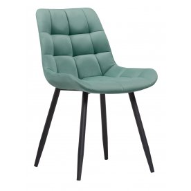 Стул на металлокаркасе Челси К бирюзовый / черный