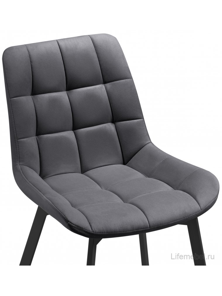 Стул на металлокаркасе Челси темно-серый 996 / черный