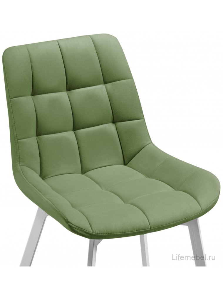 Стул на металлокаркасе Челси зеленый / белый