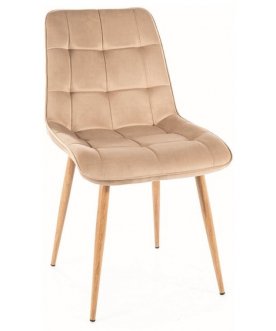 Стул на металлокаркасе Chic бежевый / дуб