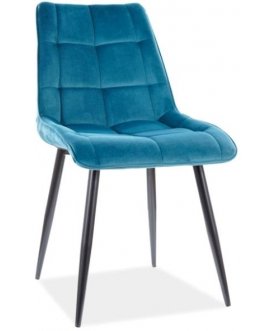 Стул на металлокаркасе Chic Velvet бирюзовый / черный