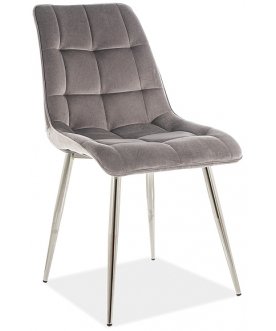 Стул на металлокаркасе Chic серый / хром