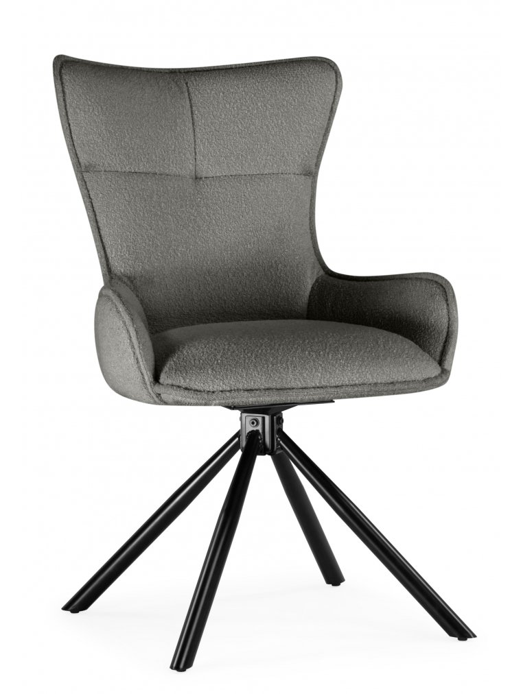 Стул на металлокаркасе Chicago light gray / black legs KD