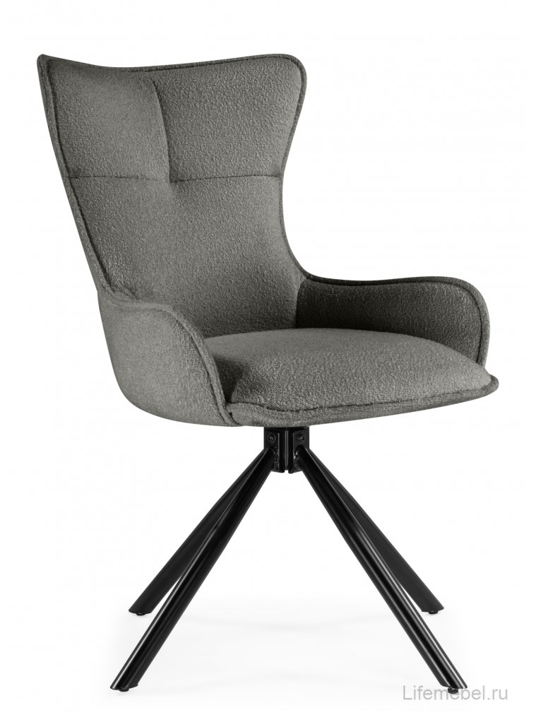 Стул на металлокаркасе Chicago light gray / black legs KD