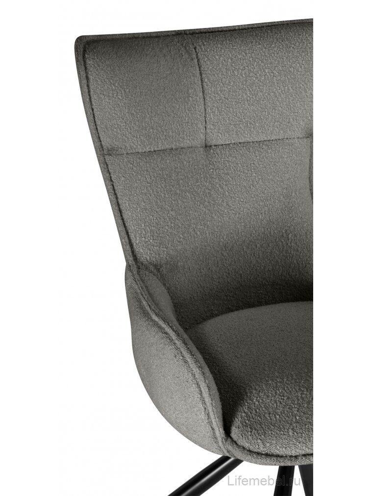 Стул на металлокаркасе Chicago light gray / black legs KD