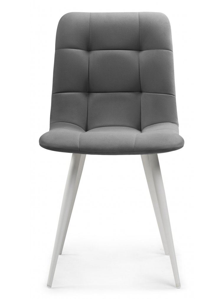 Стул на металлокаркасе Чилли К темно-серый / белый