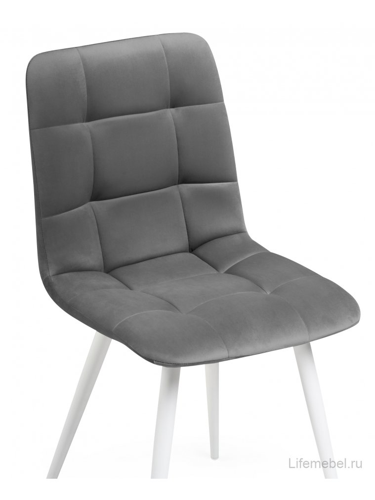 Стул на металлокаркасе Чилли К темно-серый / белый