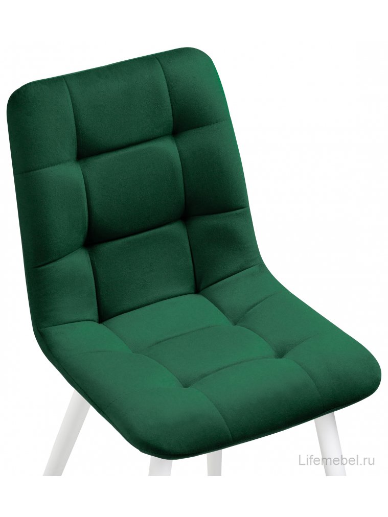 Стул на металлокаркасе Чилли К зеленый / белый