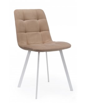 Стул на металлокаркасе Чилли бежевый / белый