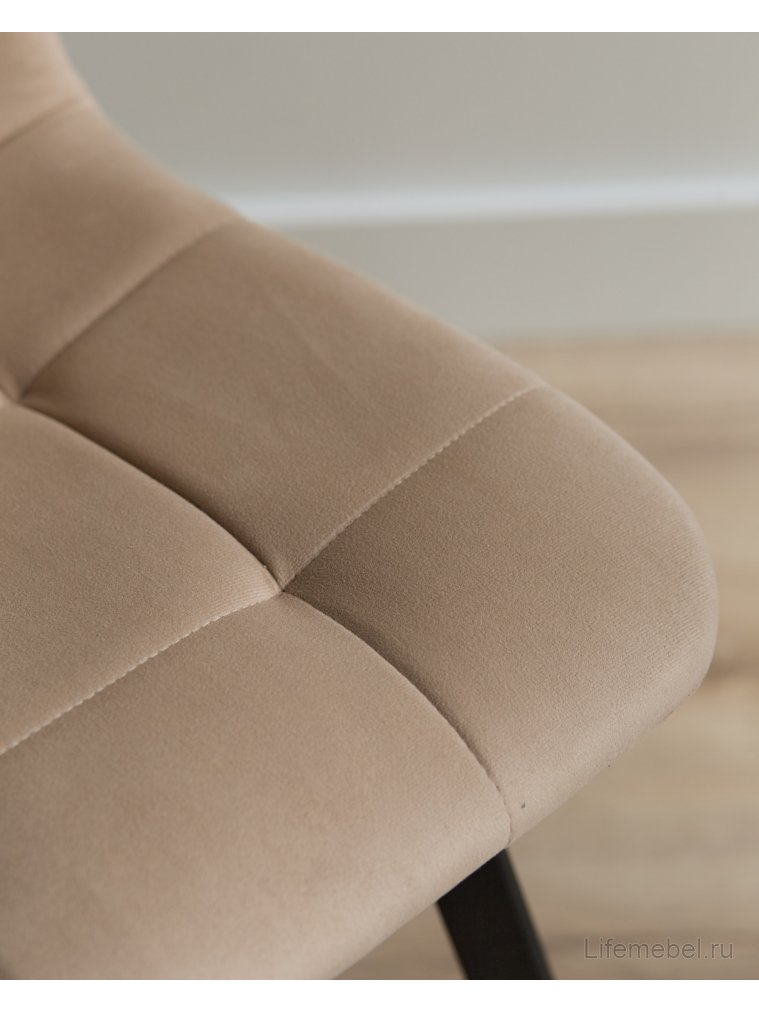 Стул на металлокаркасе Чилли бежевый / черный