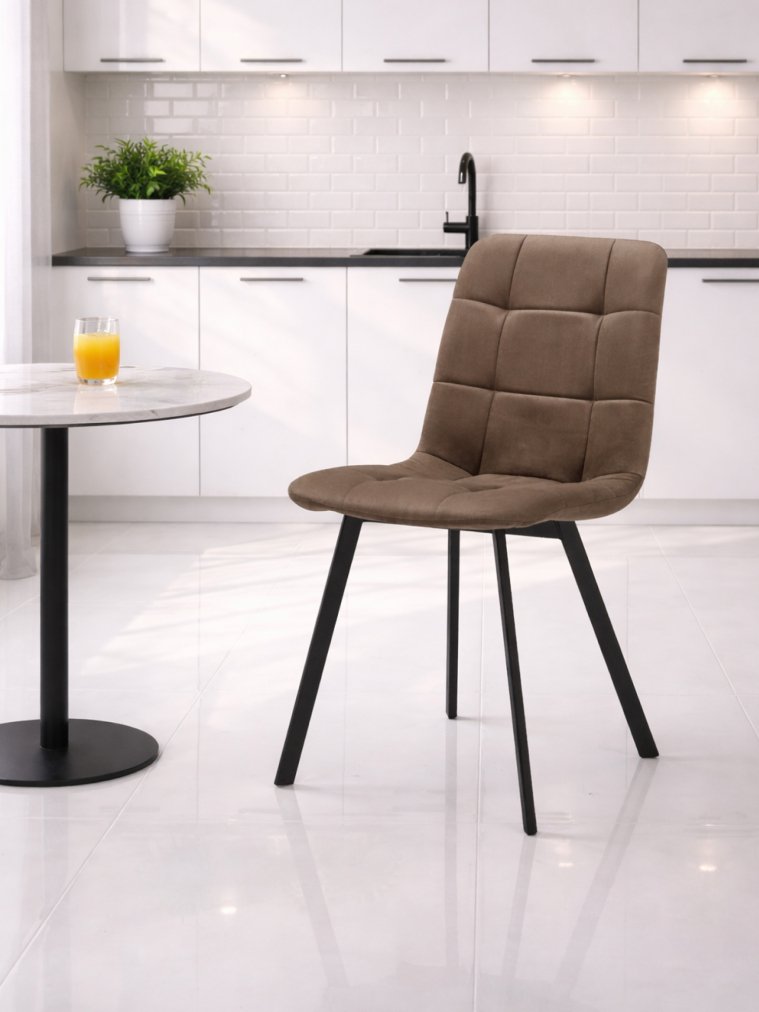 Стул на металлокаркасе Чилли коричневый / черный