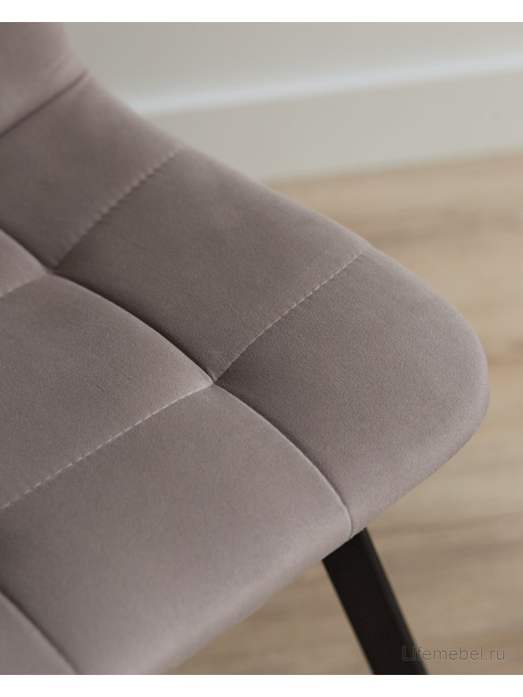 Стул на металлокаркасе Чилли латте / черный