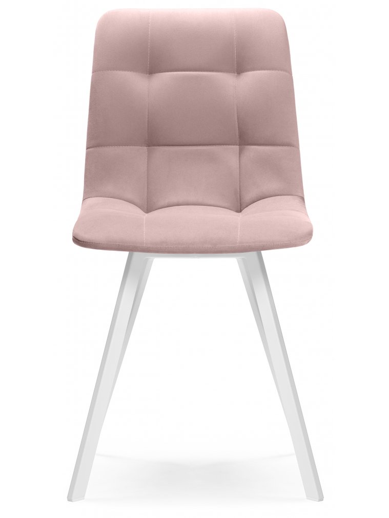 Стул на металлокаркасе Чилли розовый / белый