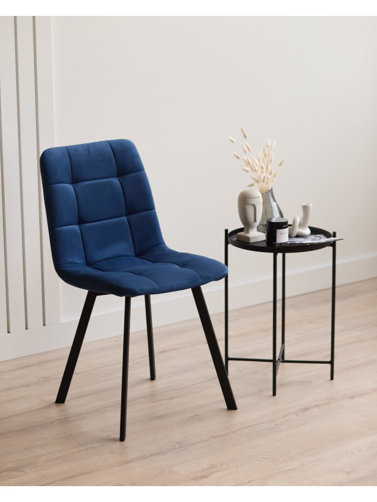 Стул на металлокаркасе Чилли синий / черный