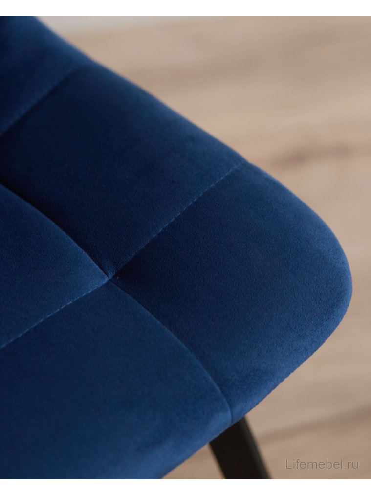 Стул на металлокаркасе Чилли синий / черный