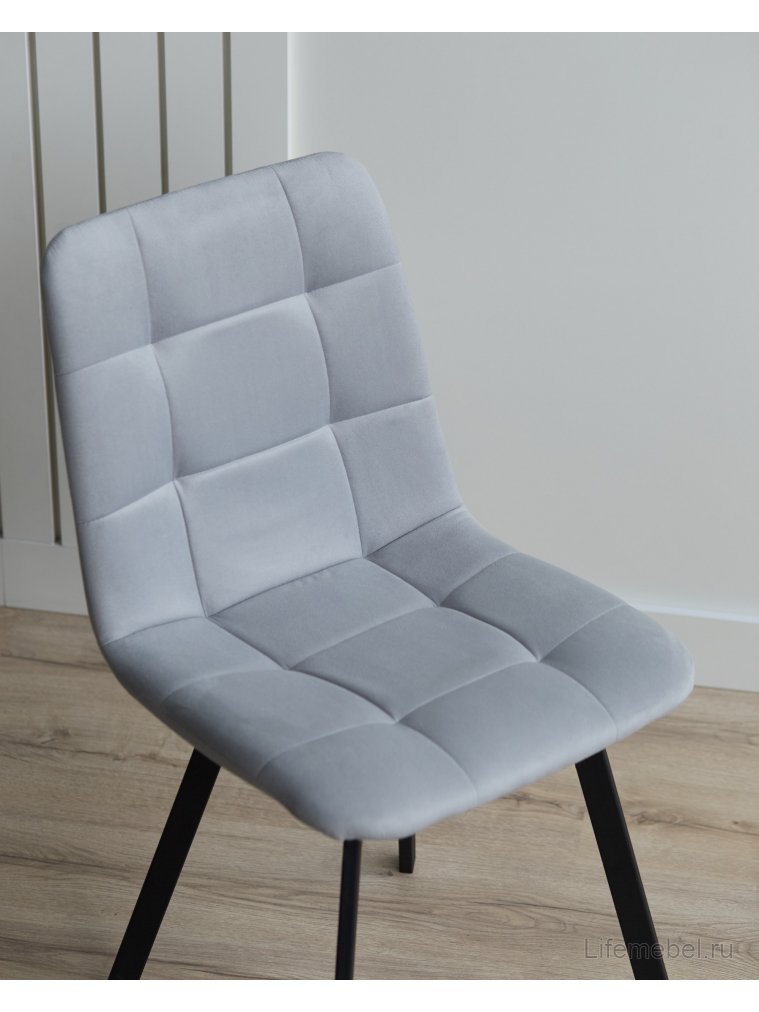 Стул на металлокаркасе Чилли светло-серый / черный