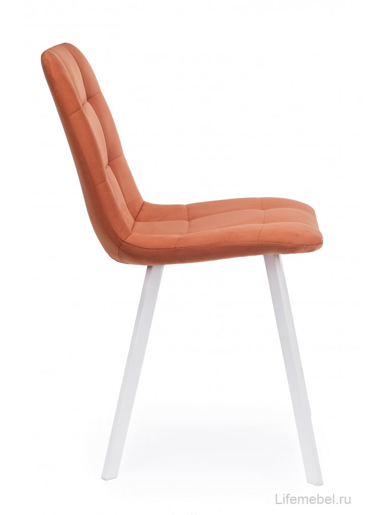 Стул на металлокаркасе Чилли терракотовый / белый