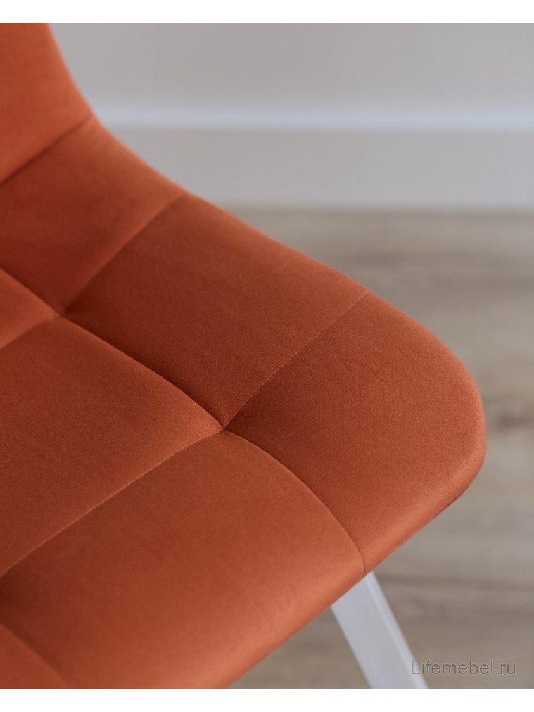 Стул на металлокаркасе Чилли терракотовый / белый