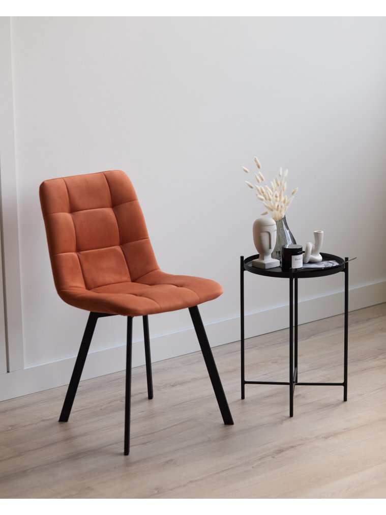 Стул на металлокаркасе Чилли терракотовый / черный