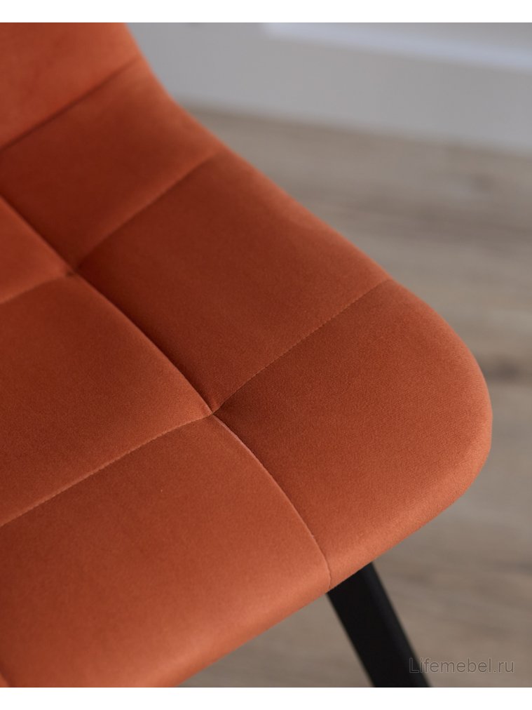 Стул на металлокаркасе Чилли терракотовый / черный