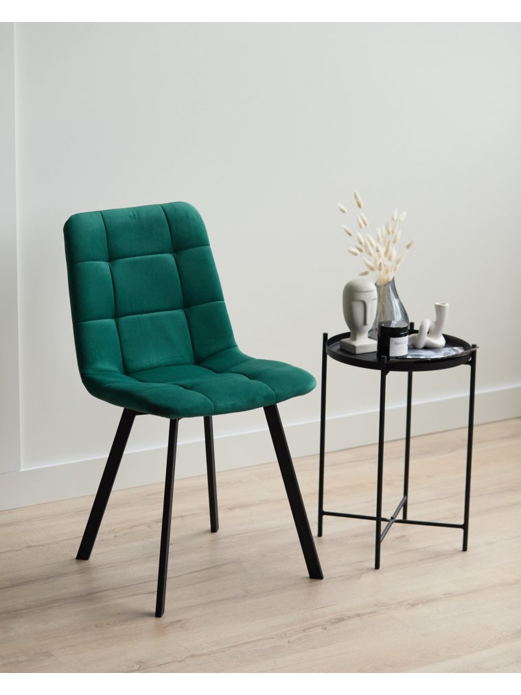 Стул на металлокаркасе Чилли зеленый / черный