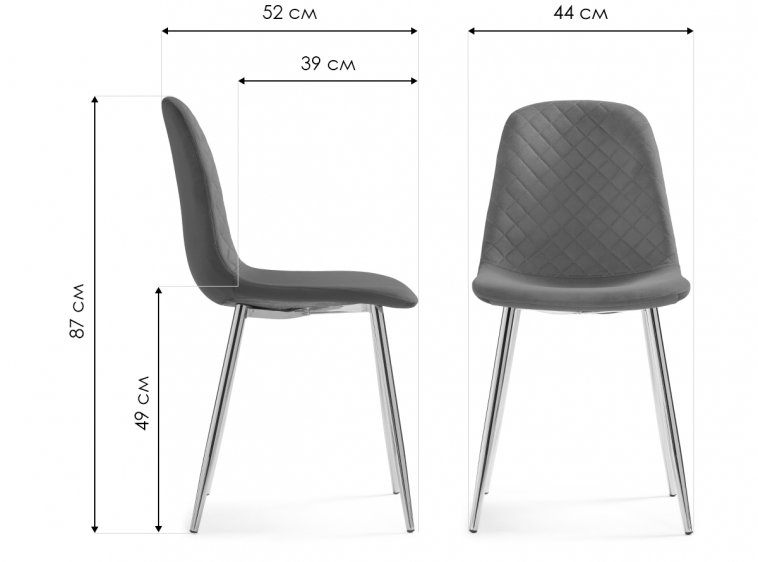 Стул на металлокаркасе Dabl green