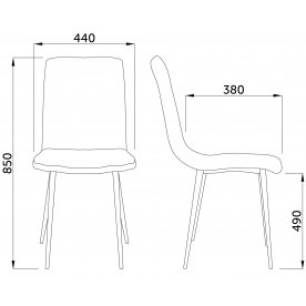 Стул на металлокаркасе Dallas