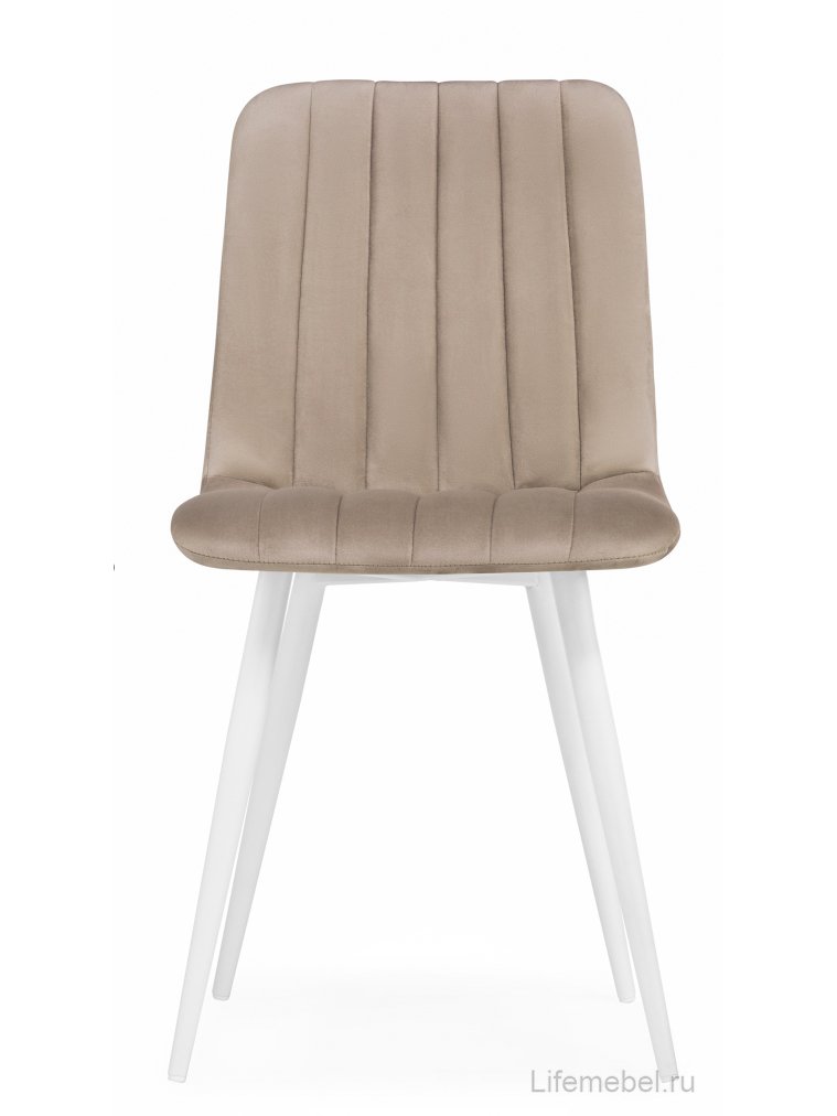 Стул на металлокаркасе Дани бежевый / белый