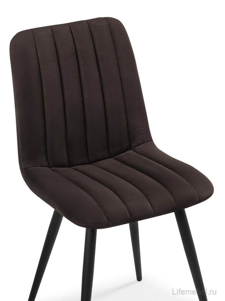 Стул на металлокаркасе Дани коричневый (zd 233) / черный