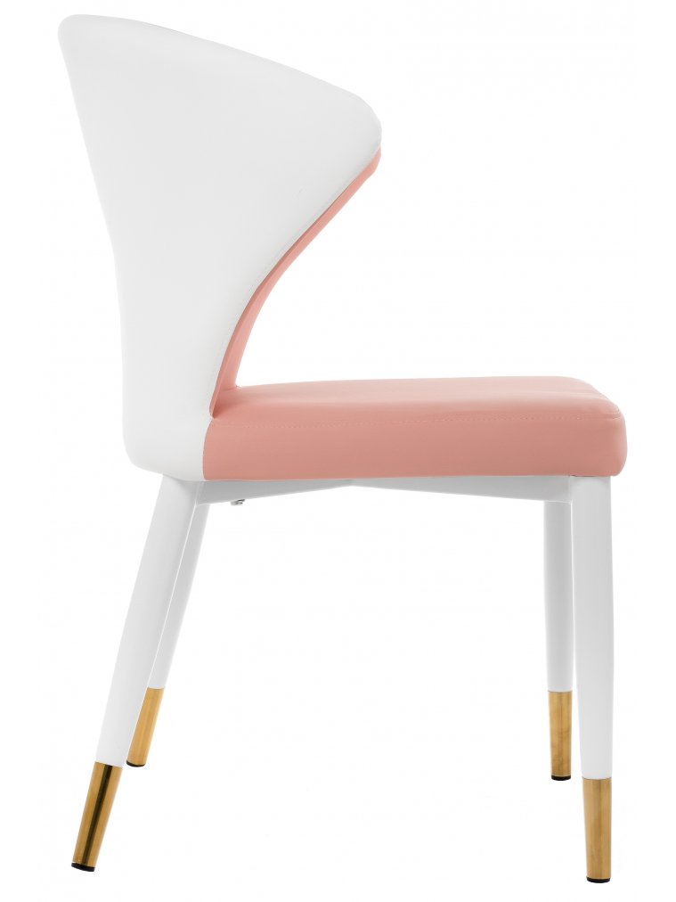 Стул на металлокаркасе Darcy white / pink