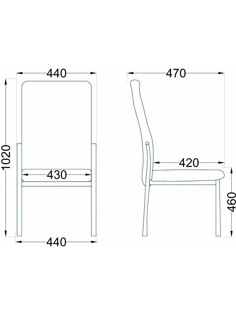 Стул на металлокаркасе Denver кремовый