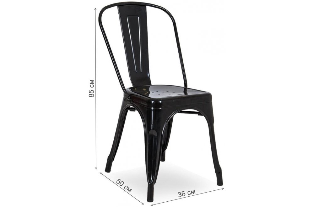 Стул на металлокаркасе N-21 Glossy black