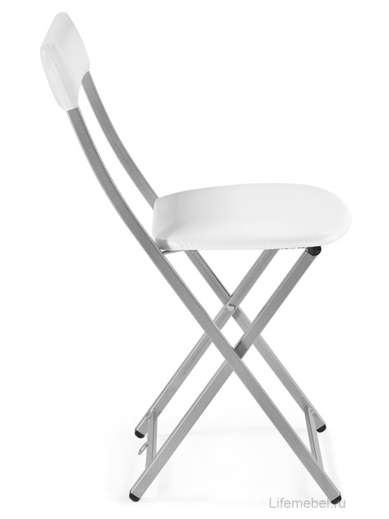 Стул на металлокаркасе Elevis белый полимер / светлый мусс