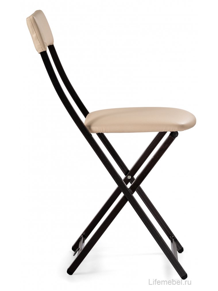 Стул на металлокаркасе Elevis ваниль крап / темный мусс