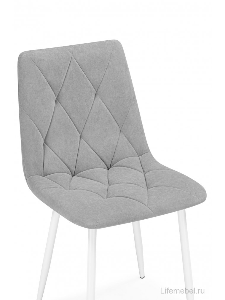 Стул на металлокаркасе Элия светло-серый / белый