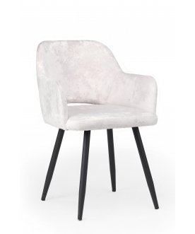 Стул-кресло Эолин светло-бежевый (simple 011) / черный