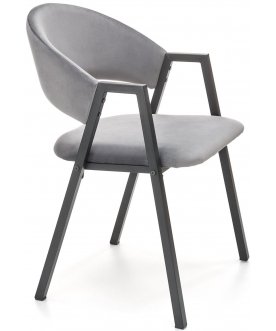 Дизайнерский стул K473 серый / черный