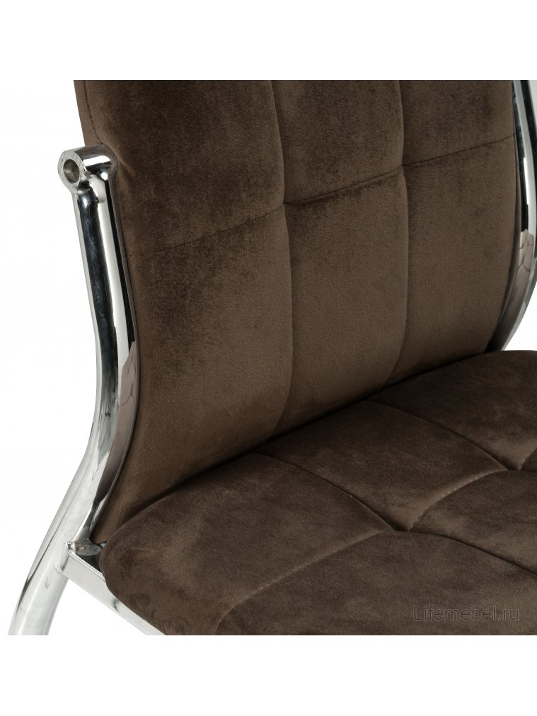 Стул на металлокаркасе Farini brown / хром