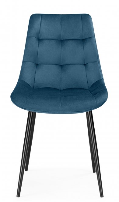 Стул на металлокаркасе Флекс велюр темно-синий / черный