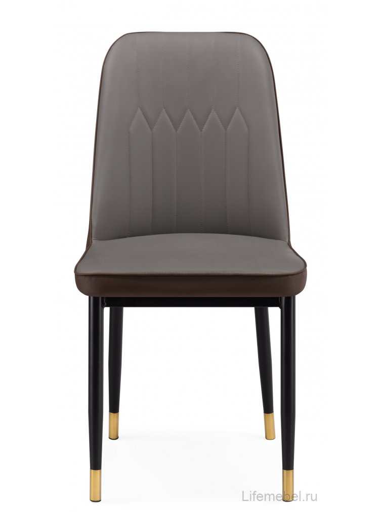 Стул на металлокаркасе Flor gray / brown / black