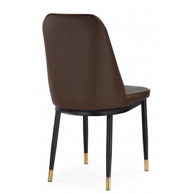 Стул на металлокаркасе Flor gray / brown / black