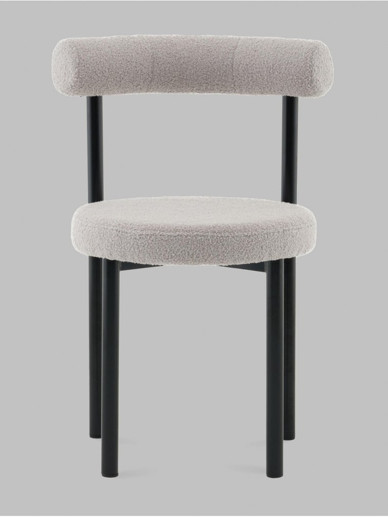 Стул на металлокаркасе Флориан светло-серый / черный