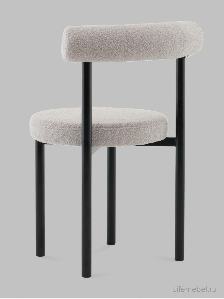 Стул на металлокаркасе Флориан светло-серый / черный