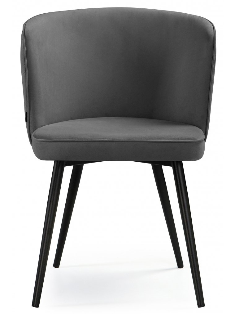 Стул на металлокаркасе Фрибур серый (velutto 32) / черный