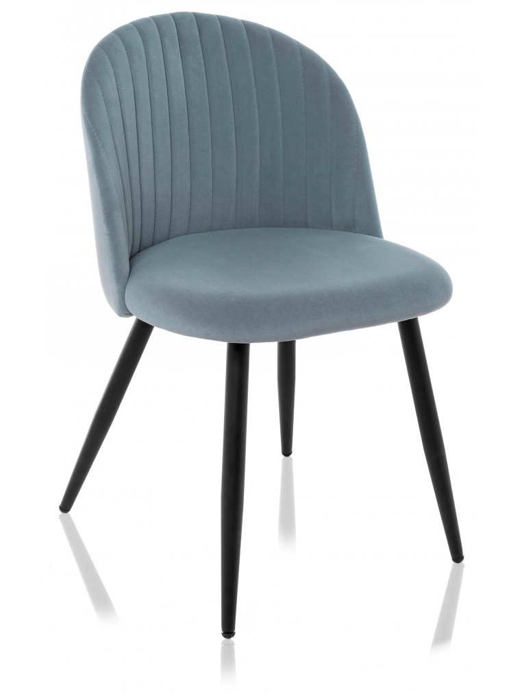 Стул на металлокаркасе Gabi 1 light blue / black