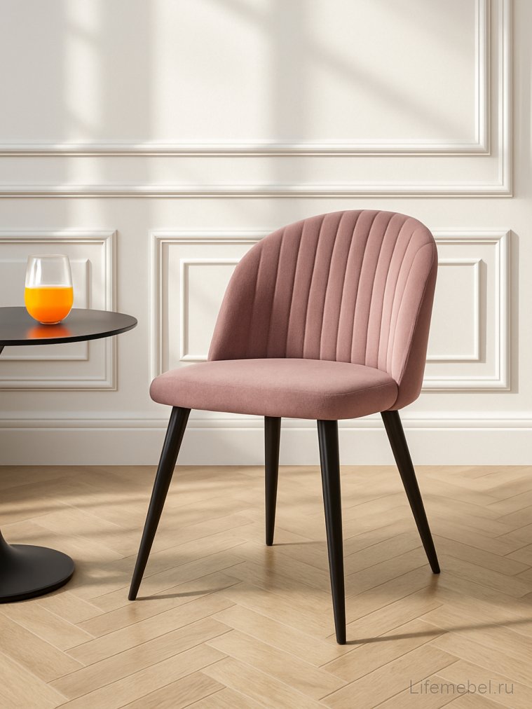 Стул на металлокаркасе Gabi 1 light purple / black