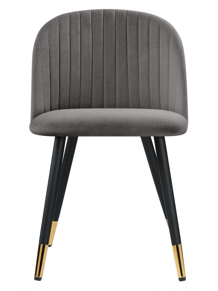 Стул на металлокаркасе Gabi темно-серый / черный / золотой
