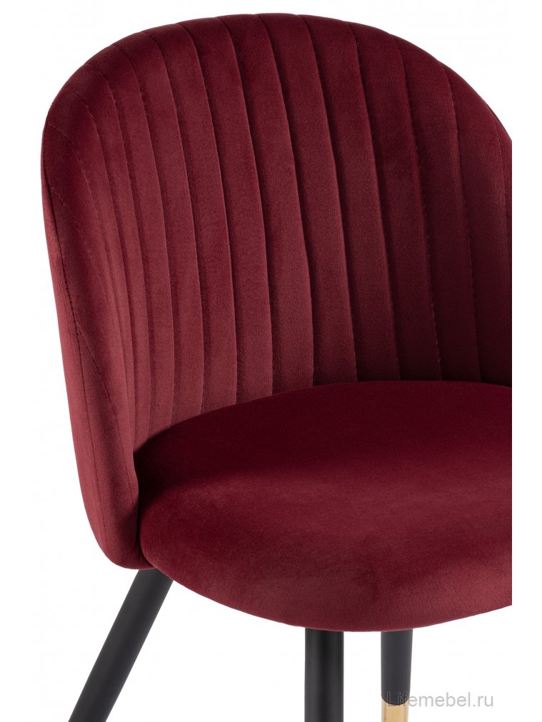 Стул на металлокаркасе Gabi wine red / black