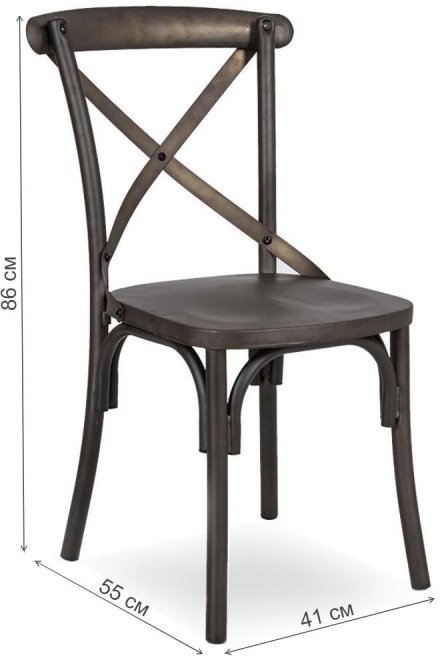 Стул на металлокаркасе N-33 gunmetal